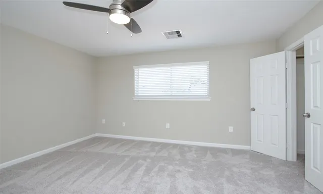 an empty room with a window