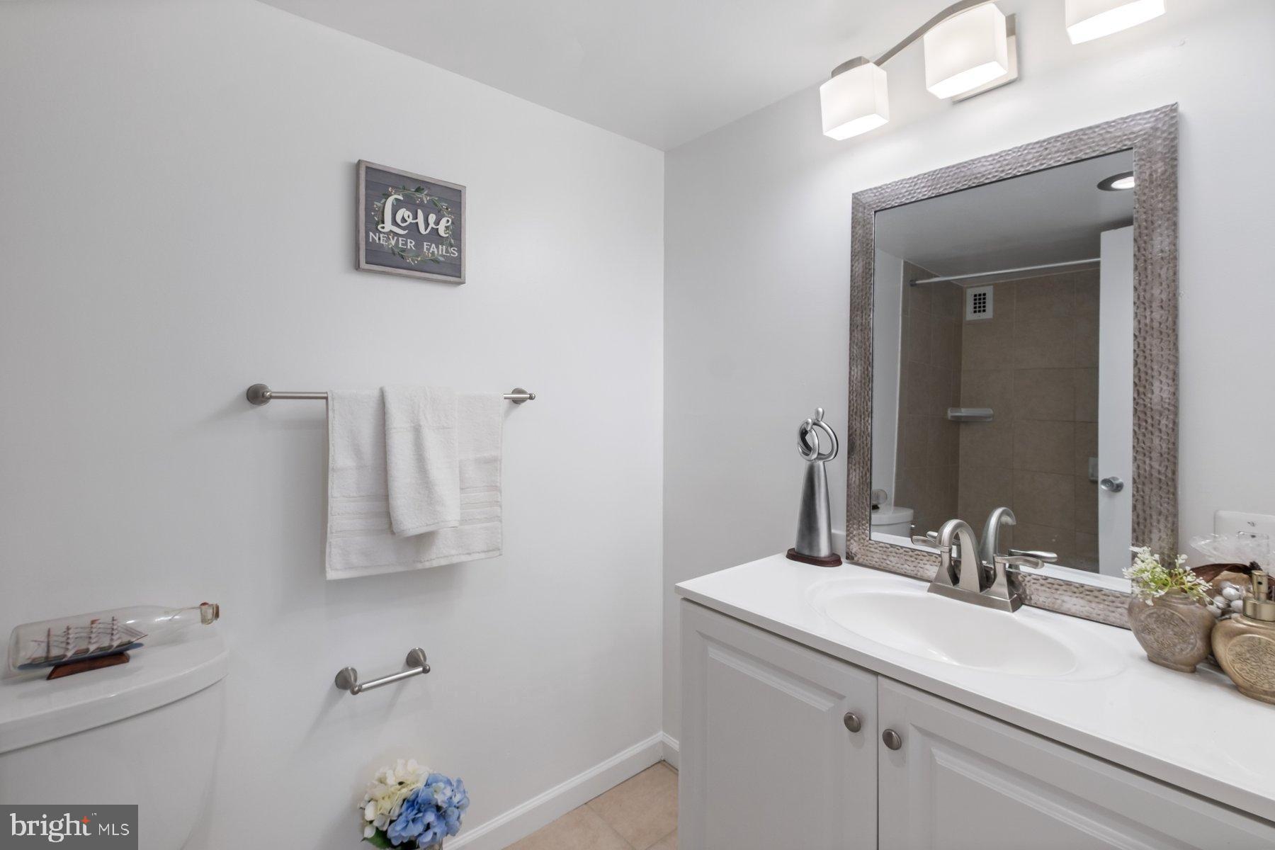 1111 University Boulevard West, Unit 817 Silver Spring, MD 20902 - Photo 16 of 26 a bathroom with a sink and a mirror