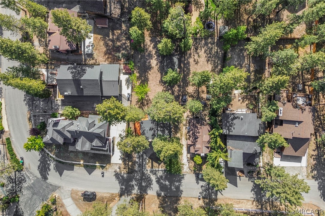 195 Elgin Road Big Bear Lake, CA 92315 - Photo 36 of 45 an aerial view of residential house with outdoor space