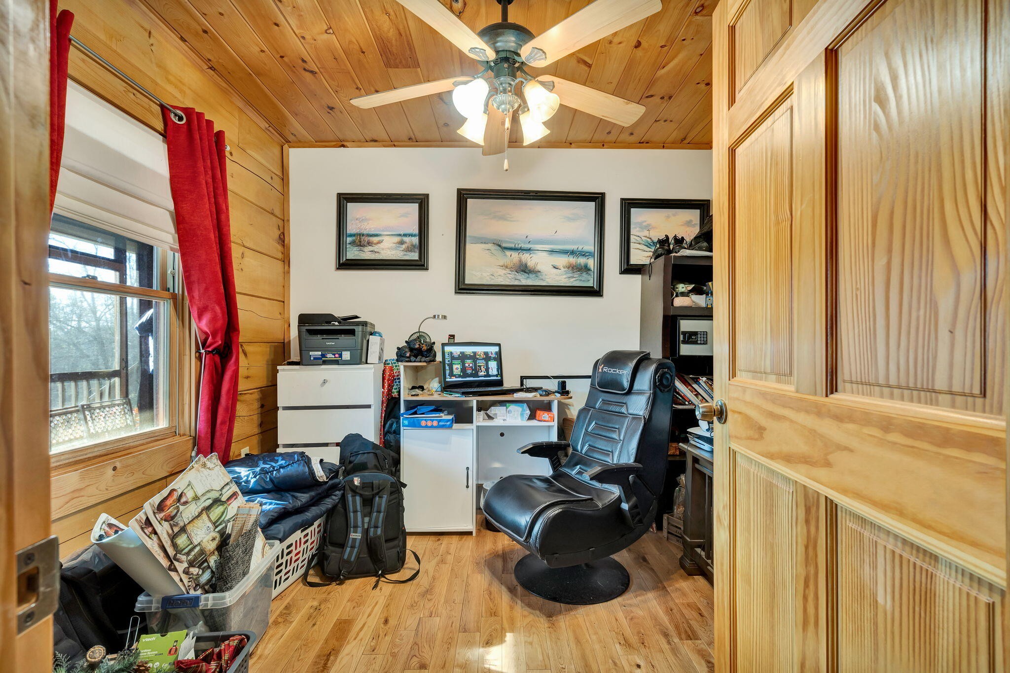 180 McJunkin Road Tellico Plains, TN 37385 - Photo 31 of 60 a view of a workspace with furniture and a window