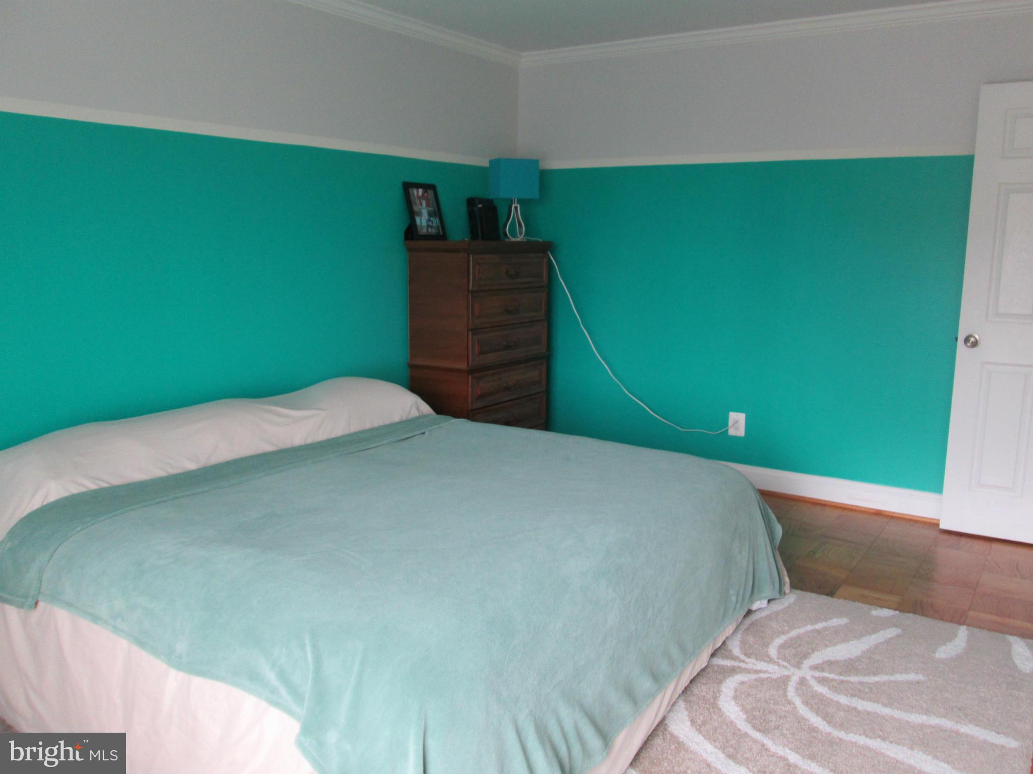 3100 South Manchester Street, Unit 727 Falls Church, VA 22044 - Photo 11 of 23 a bedroom with a bed and green walls