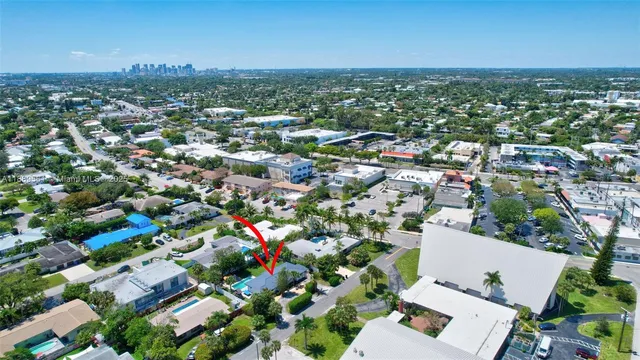 an aerial view of multiple house