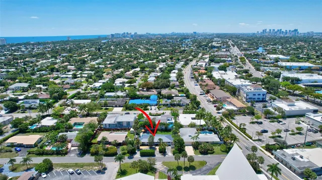 an aerial view of a city