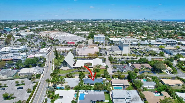an aerial view of multiple house