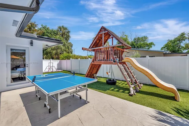 a view of a chairs in a patio