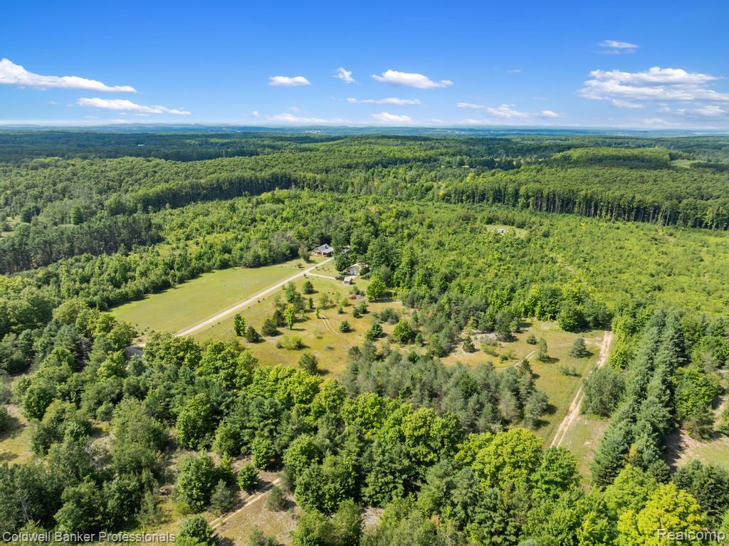 6389 Postlewait Road Mancelona, MI 49659 - Photo 45 of 50 Expansive wooded acreage with a central clearing and visible structures