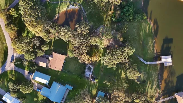 an aerial view of multiple house