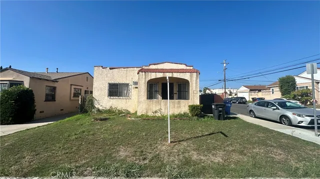 a view of a house with a patio