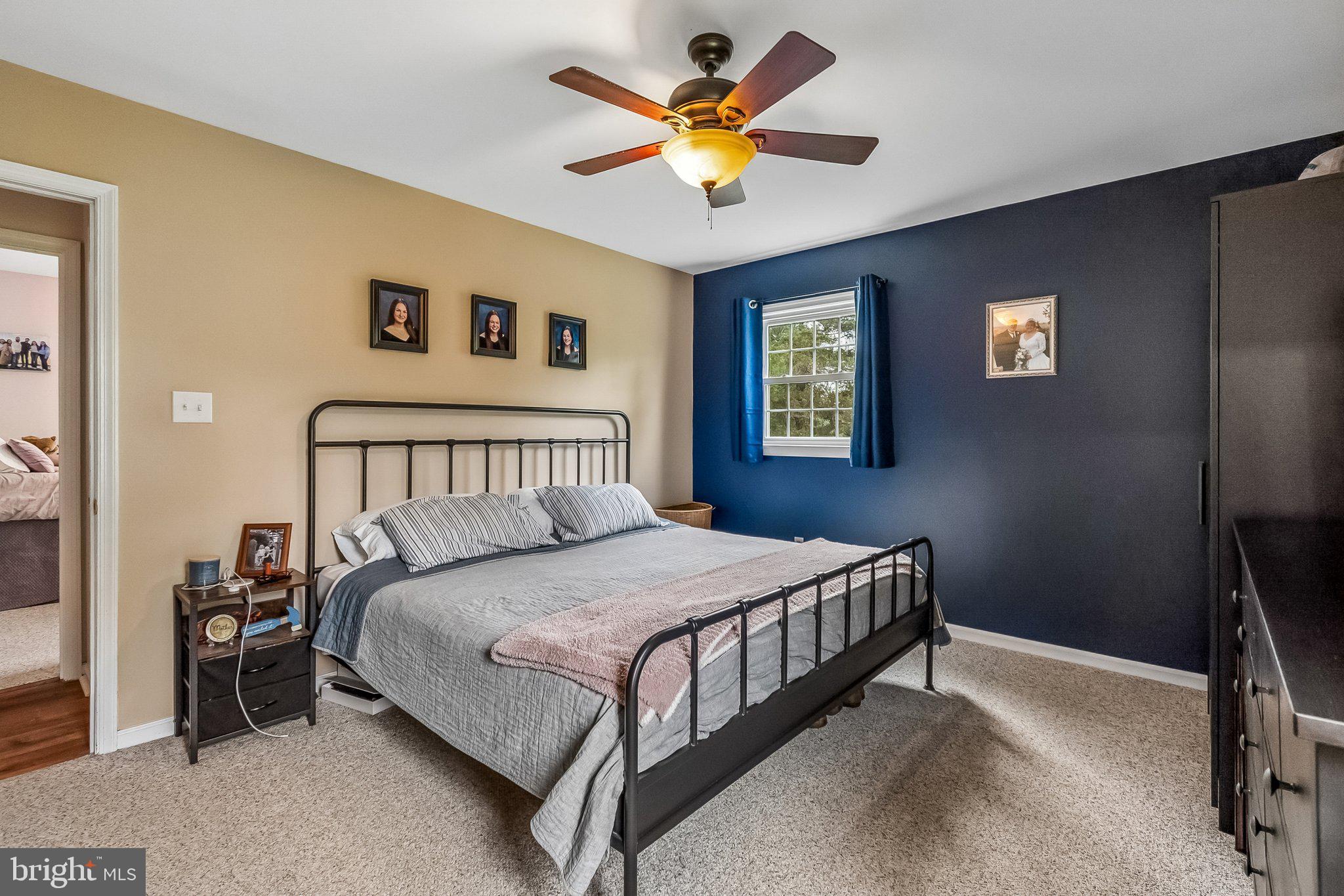 6774 Grays Mill Road Warrenton, VA 20187 - Photo 23 of 35 a bedroom with a bed and a chandelier