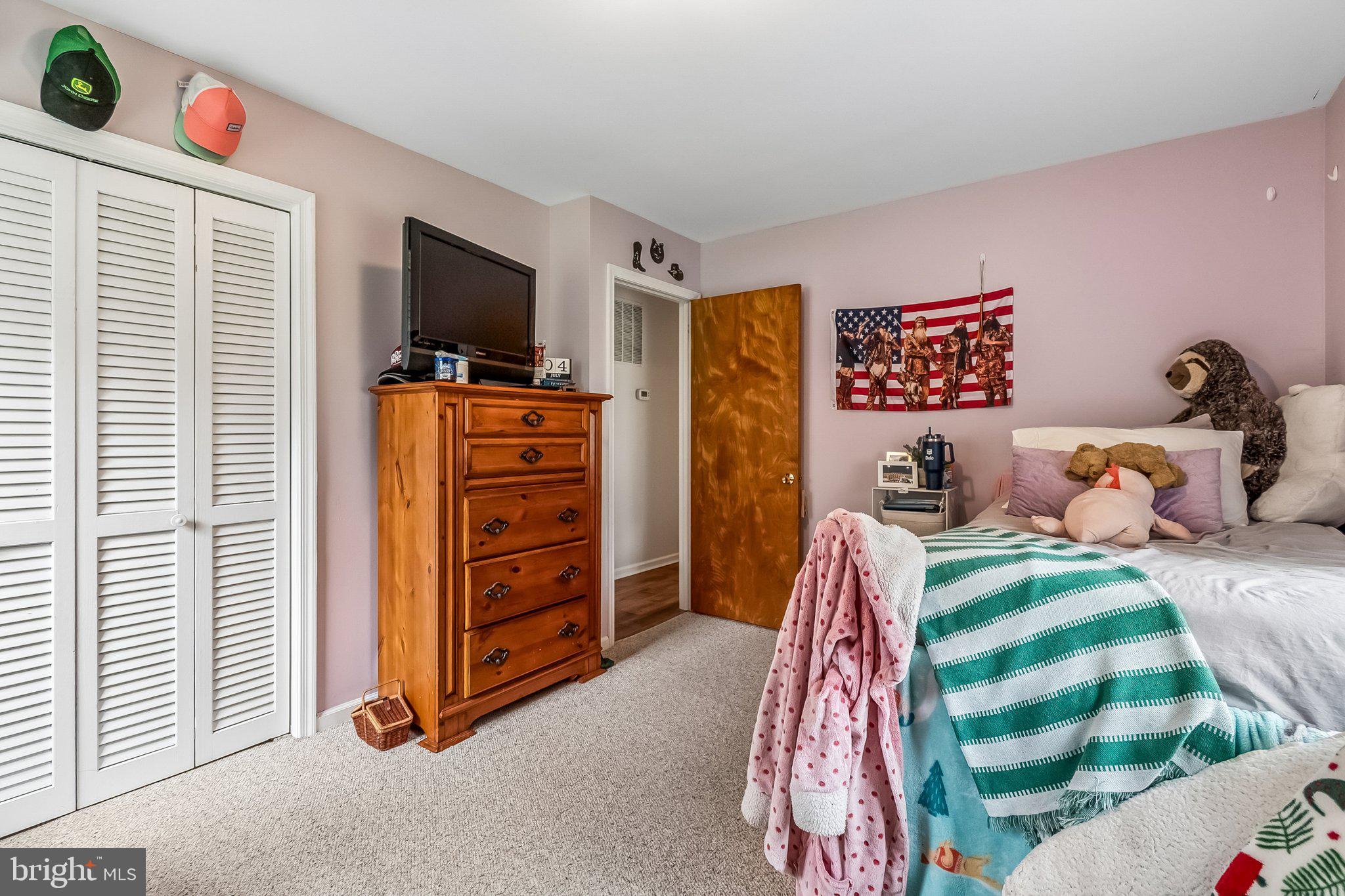 6774 Grays Mill Road Warrenton, VA 20187 - Photo 26 of 35 a bedroom with a bed and flat screen tv