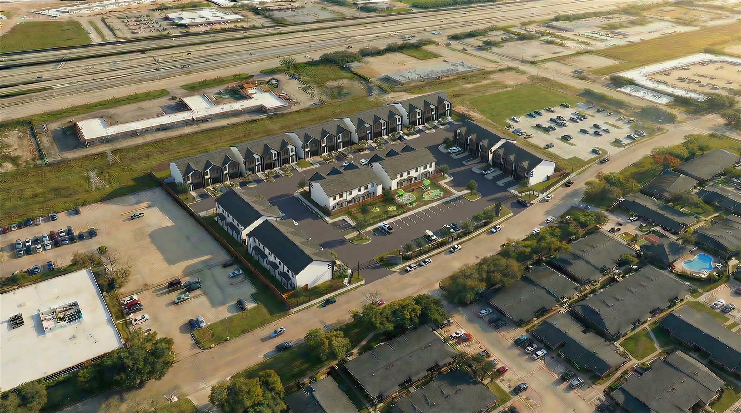 81 Northpoint Drive, Unit B Houston, TX 77060 - Photo 2 of 13 an aerial view of a residential building with parking