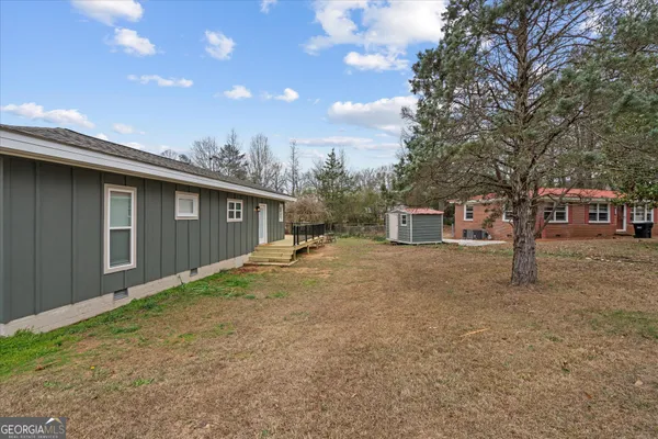 a view of a house with a outdoor space