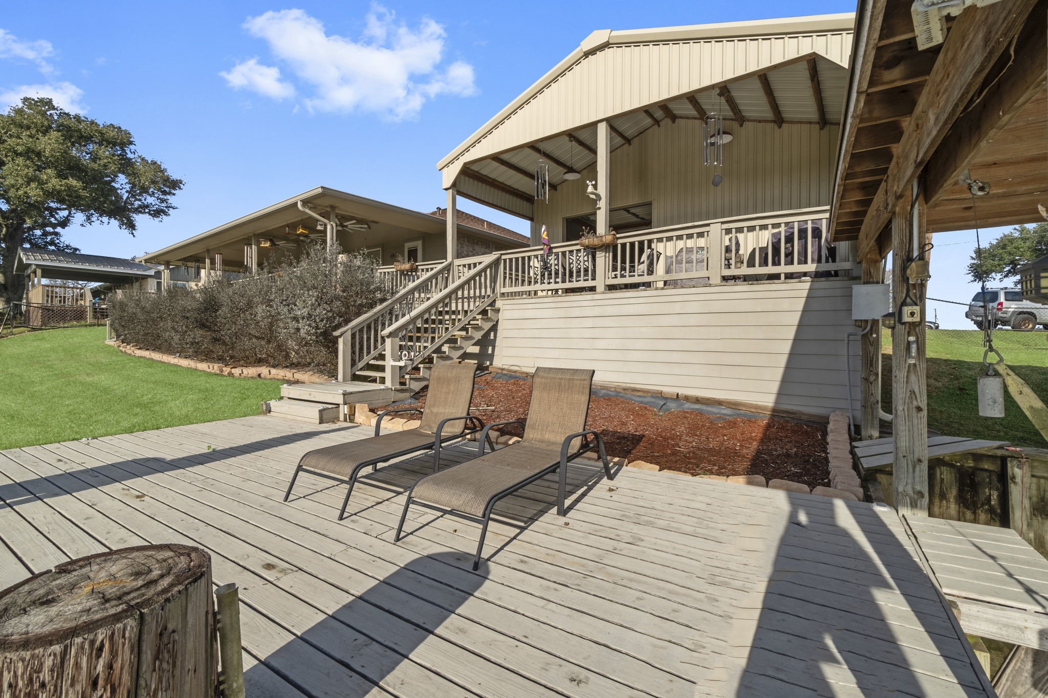 330 Crestmont Point Blank, TX 77364 - Photo 29 of 48 a view of balcony with wooden floor and barbeque oven