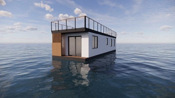 a view of a house with a deck