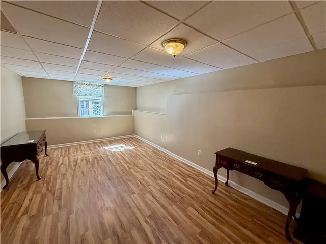 a room with a walk in closet