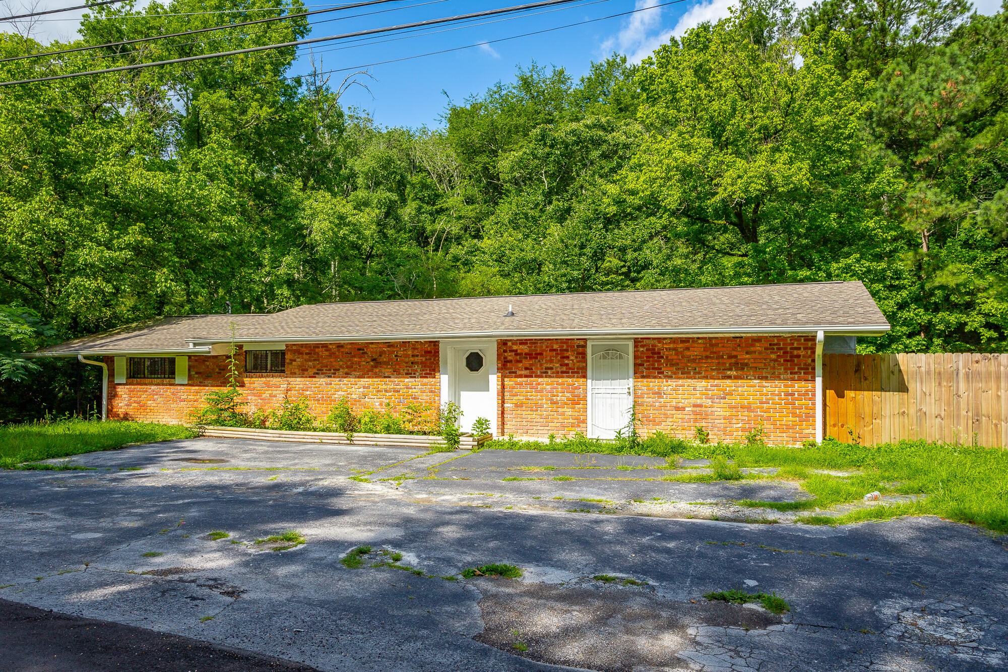 5401 Champion Road Chattanooga, TN 37416 - Photo 42 of 56 a front view of a house with a yard and potted plants