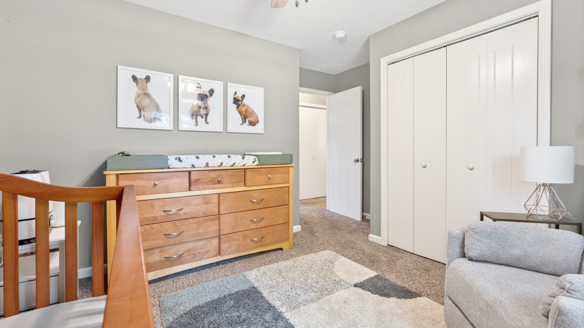 308 East Locust Street Normal, IL 61761 - Photo 12 of 40 a bedroom with a bed and a couch
