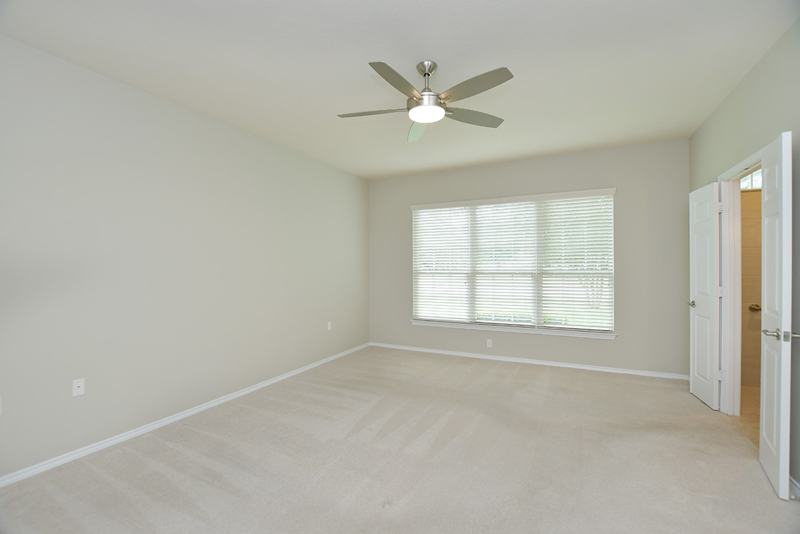 203 Winter Drive Georgetown, TX 78633 - Photo 14 of 29 Triple windows allow plenty of natural light into the primary bedroom as it looks to the back of the home.