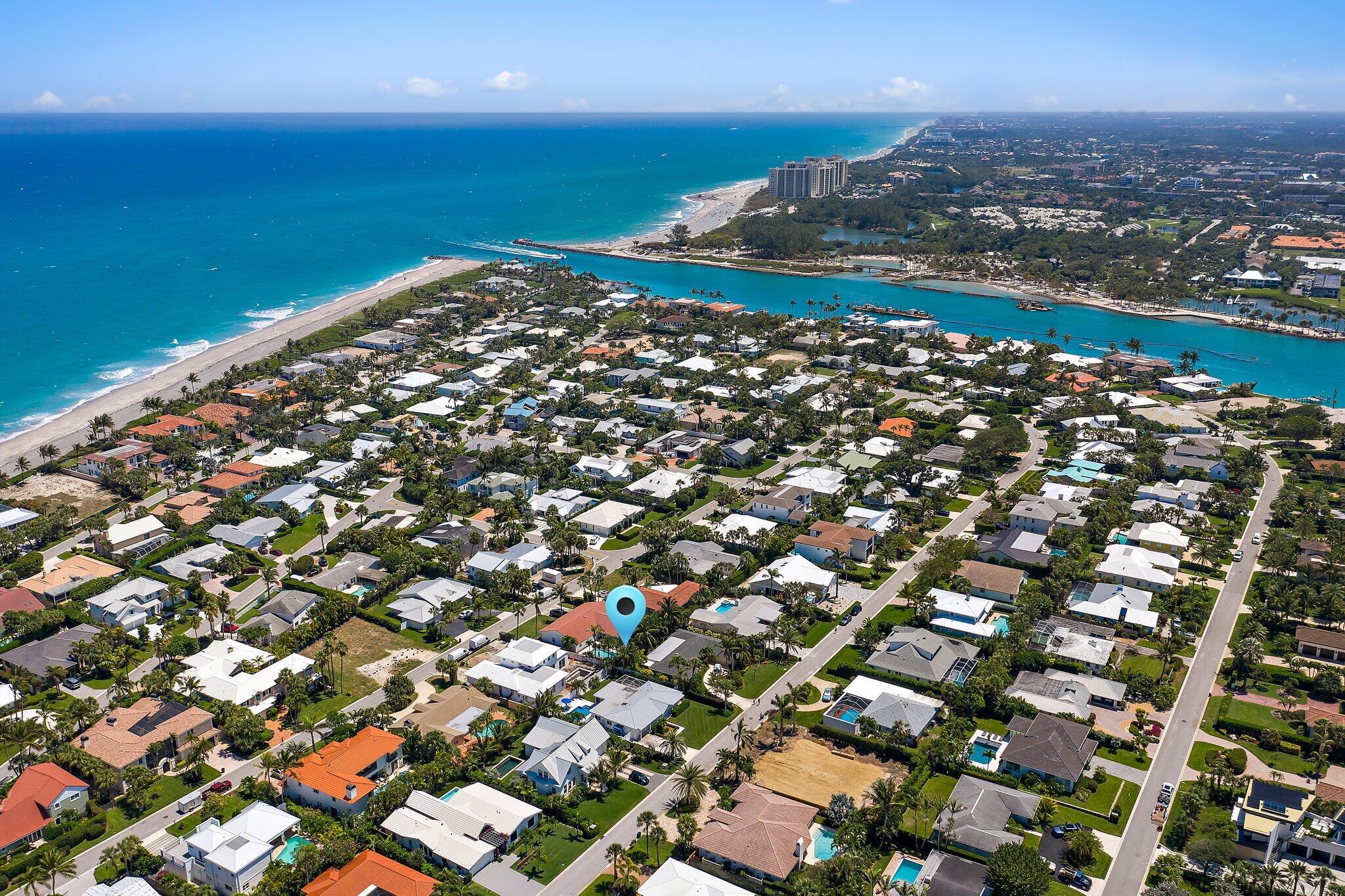 172 Beacon Lane Jupiter, FL 33469 - Photo 7 of 15 Aerial to south