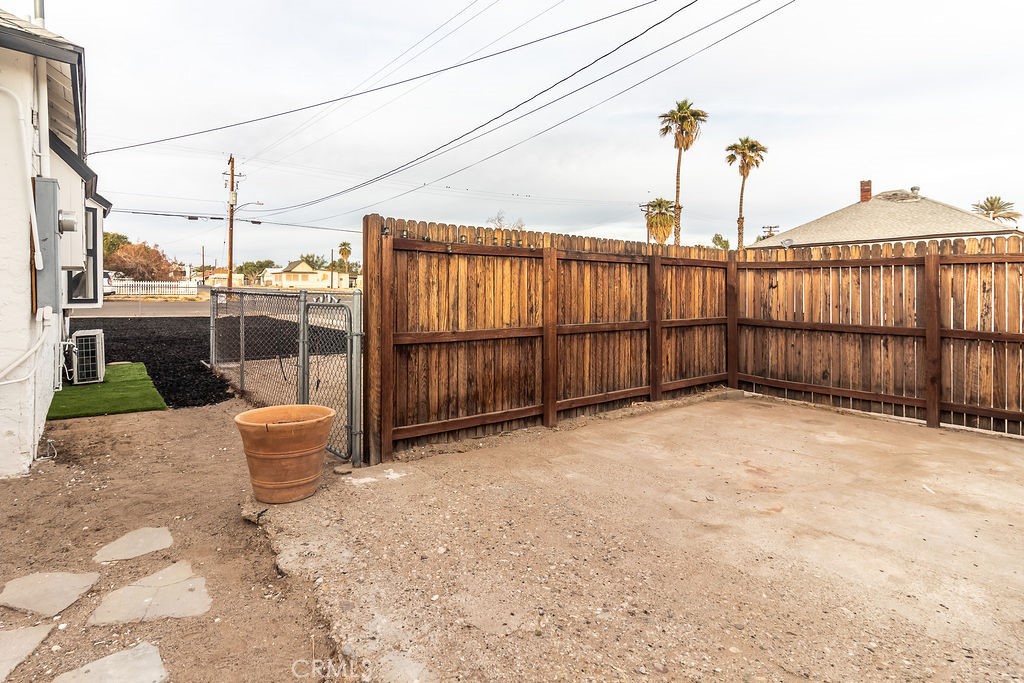 503 Palm Way Needles, CA 92363 - Photo 44 of 50 a view of a terrace with a bench