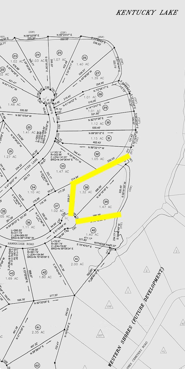 38-39 Hawkridge Road Murray, KY 42071 - Photo 13 of 13 highlighted plat