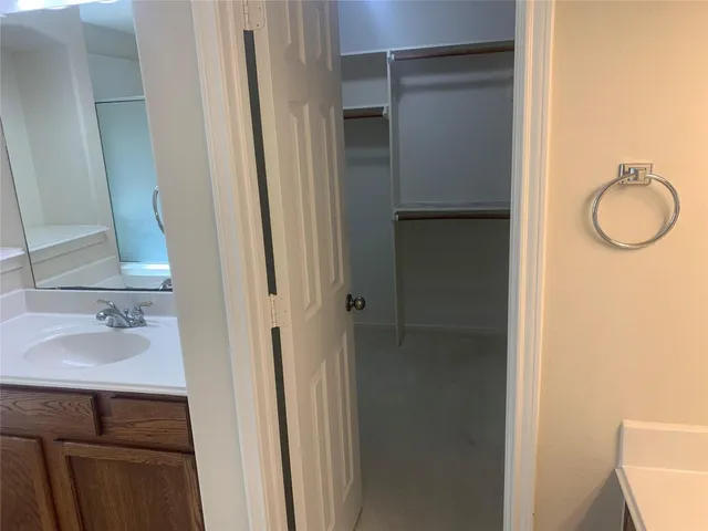 a view of a bathtub in a bathroom