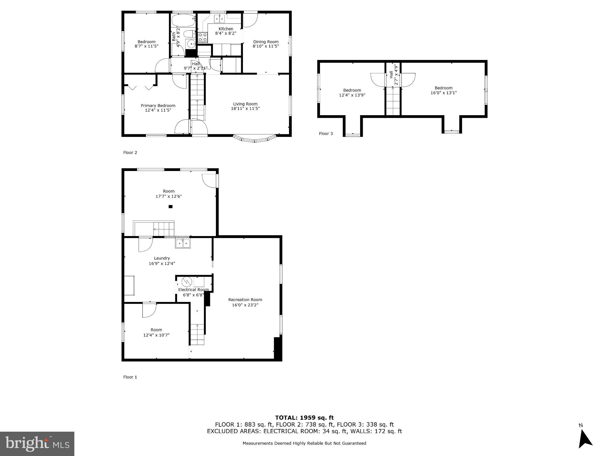 60 South Ritters Lane Owings Mills, MD 21117 - Photo 31 of 31 Detailed floor plan showcasing all floors.