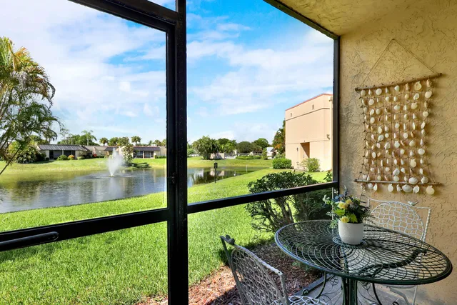 a view of a lake from a balcony