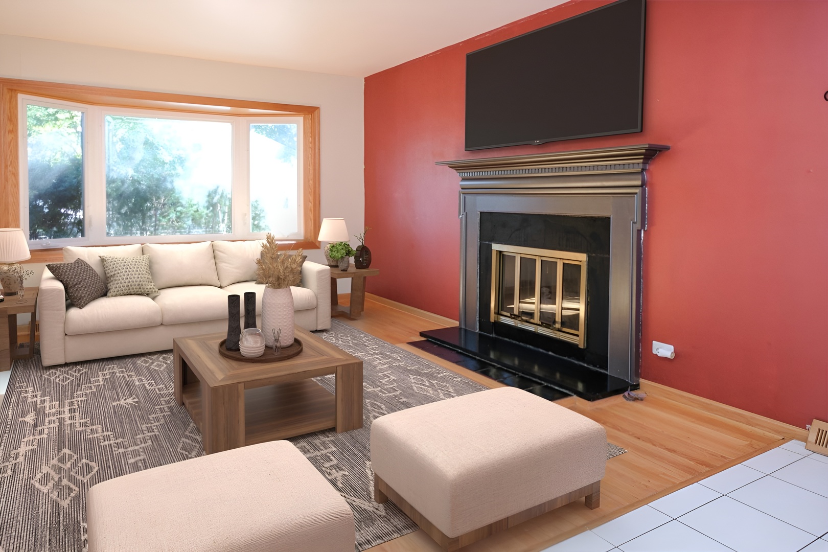 S586 East Street Winfield, IL 60190 - Photo 4 of 29 a living room with furniture and a fireplace