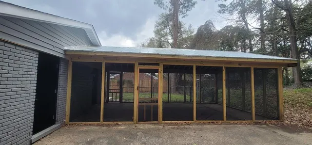 a view of a house with a outdoor space
