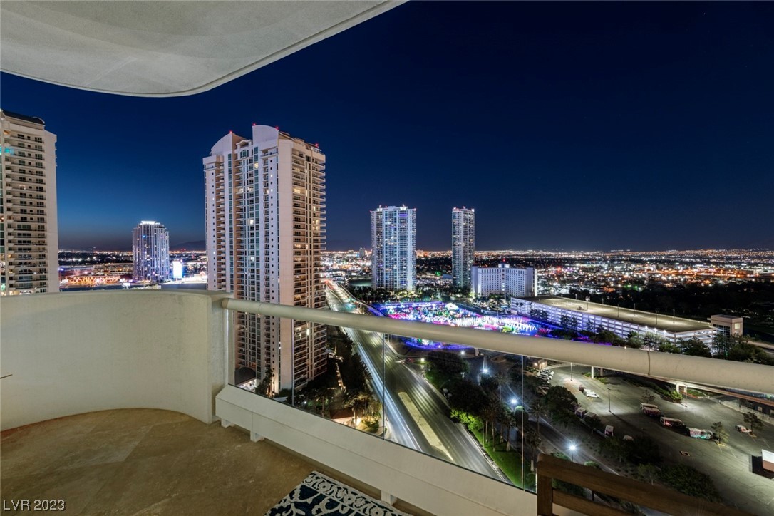 2857 Paradise Road, Unit 2303 Las Vegas, NV 89109 - Photo 32 of 37 VERY LARGE DECK THREE OFF OF BEDROOM WITH WONDERFU