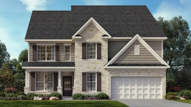 a front view of a house