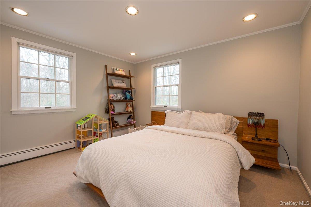 4 Springwood Path Syosset, NY 11791 - Photo 26 of 47 Crown and baseboard molding, recessed lighting and wall to wall carpeting.