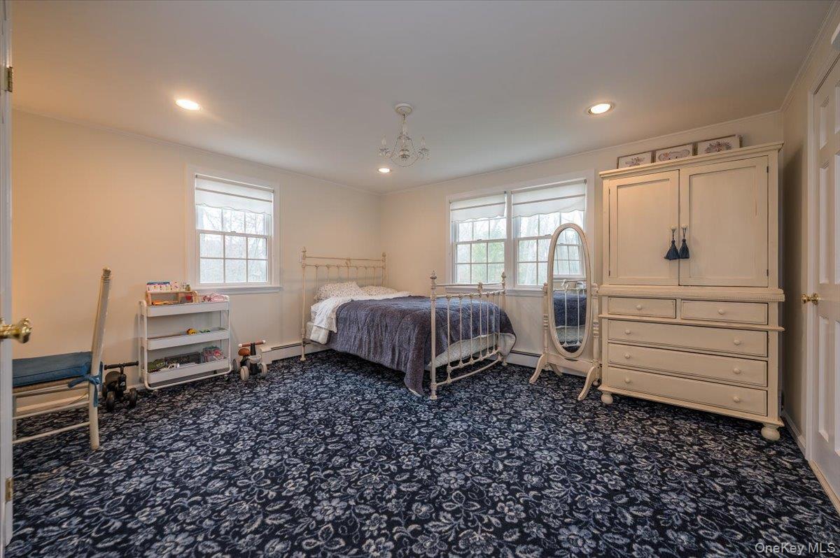 4 Springwood Path Syosset, NY 11791 - Photo 27 of 47 This room features plush patterned carpeting, multiple windows providing natural light, and recessed lighting