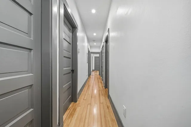 a view of hallway with entryway