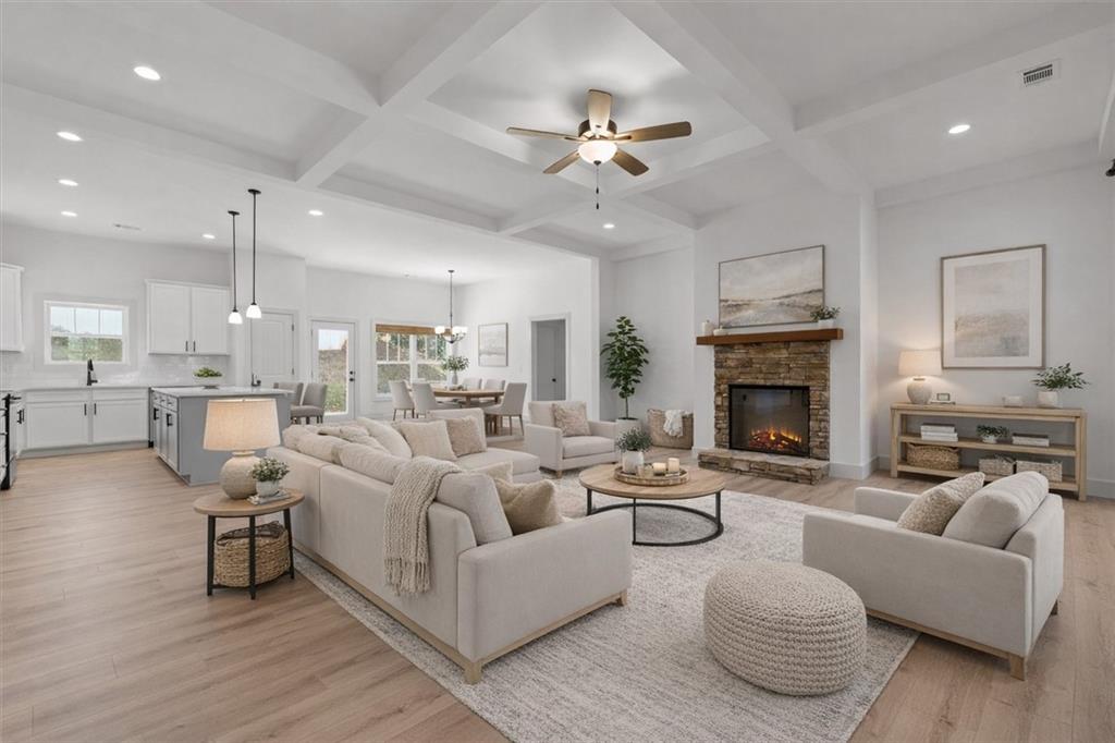 51 Post Oak Trace Villa Rica, GA 30180 - Photo 10 of 54 a living room with furniture and a fireplace