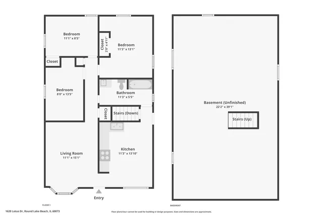 $189,999 | 1620 North Lotus Drive, Round Lake Beach, IL 60073