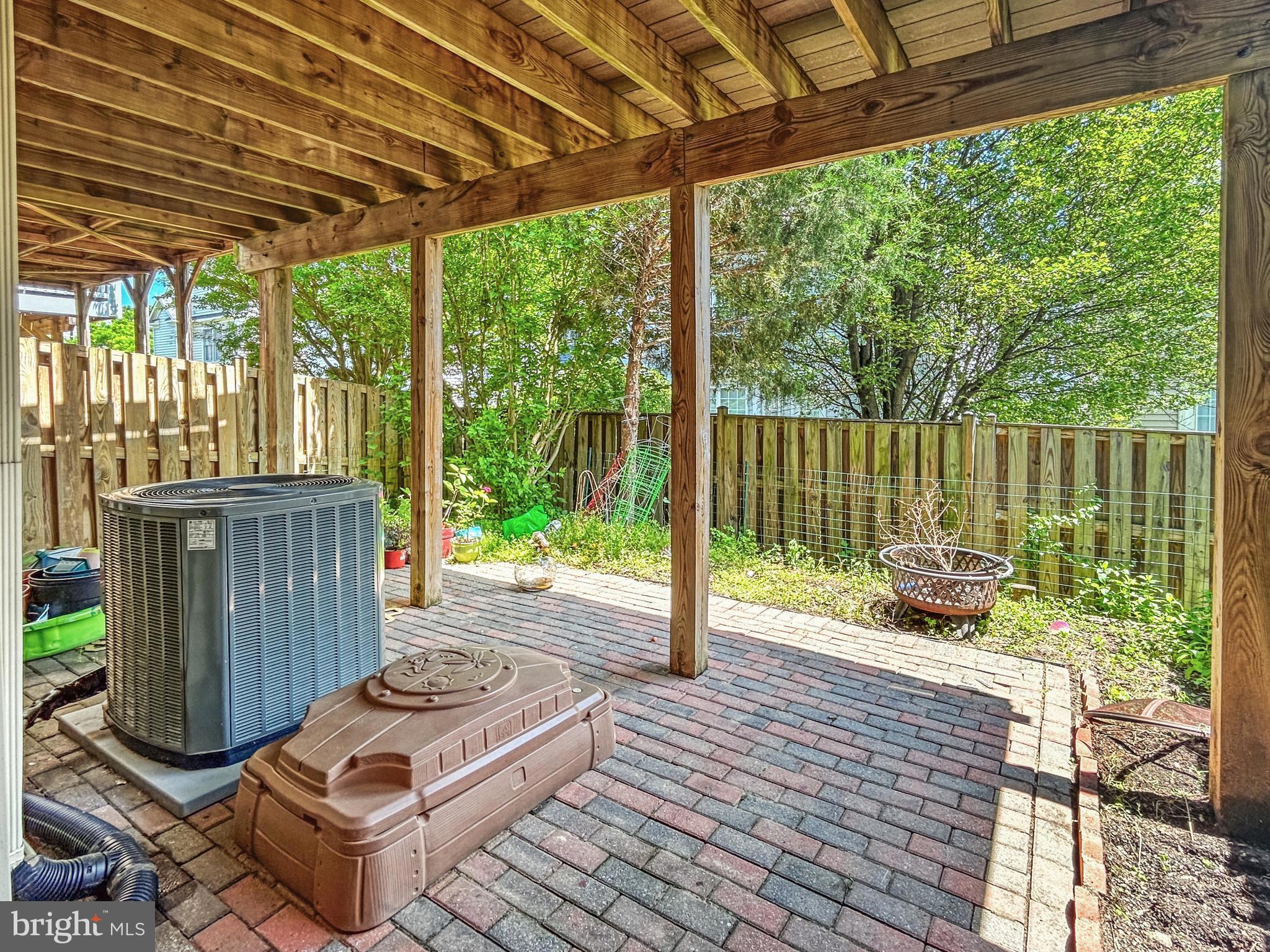 913 Highland Ridge Avenue Gaithersburg, MD 20878 - Photo 26 of 38 a view of a patio with a table chairs and a backyard
