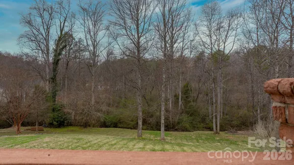 a view of a pathway of a yard