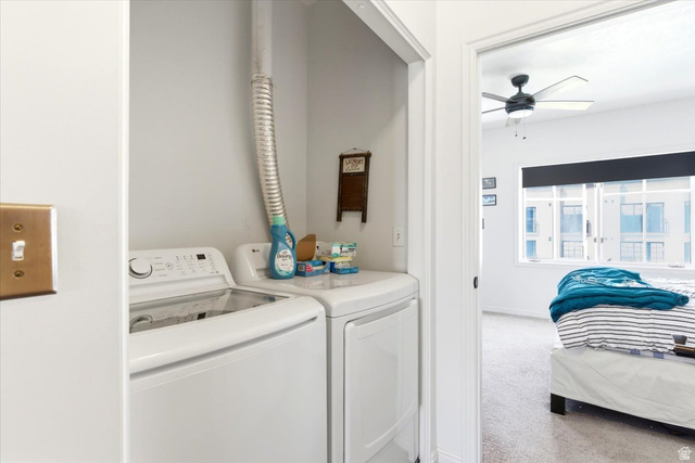 161 25th Street, Unit 6B Ogden, UT 84401 - Photo 16 of 20 Dedicated laundry area with white appliances
