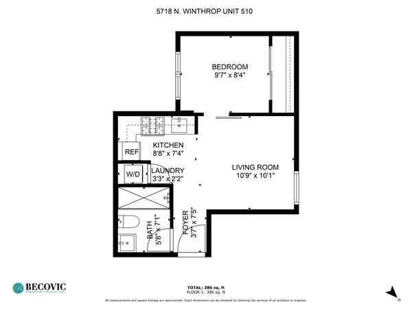 $1,795 | 5718 North Winthrop Avenue, Unit 201, Chicago, IL 60660