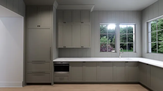 a living room with a large window