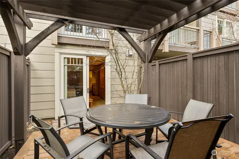 a view of a outdoor space with seating area