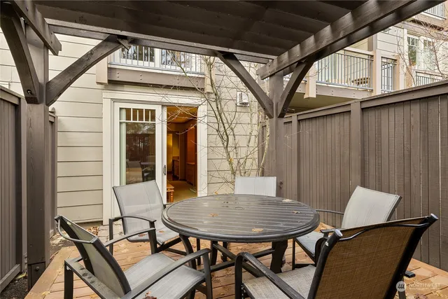 a view of a outdoor space with seating area