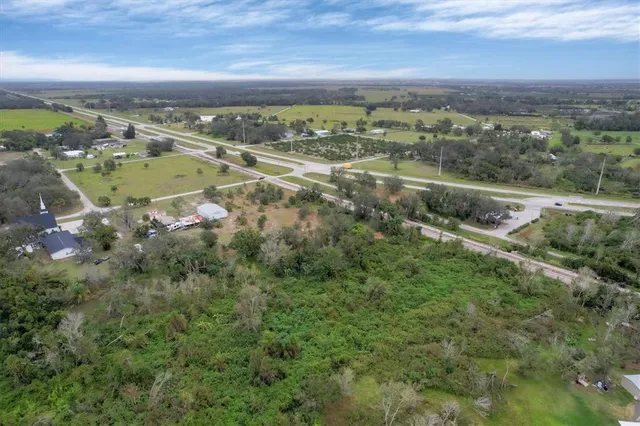 a view of a lake with a city