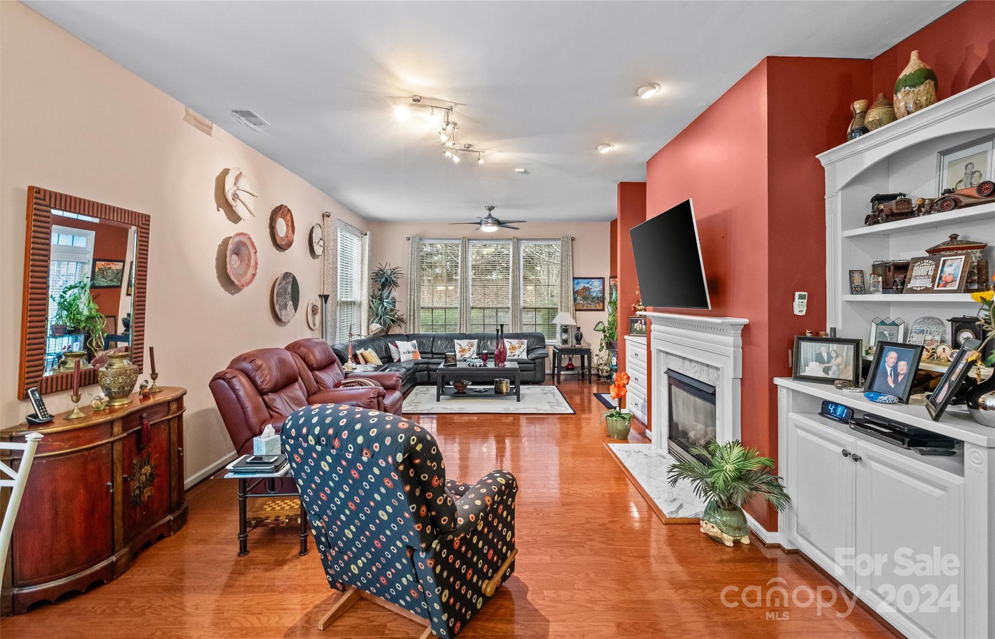 978 Platinum Drive Fort Mill, SC 29708 - Photo 26 of 48 a living room with fireplace furniture and a flat screen tv