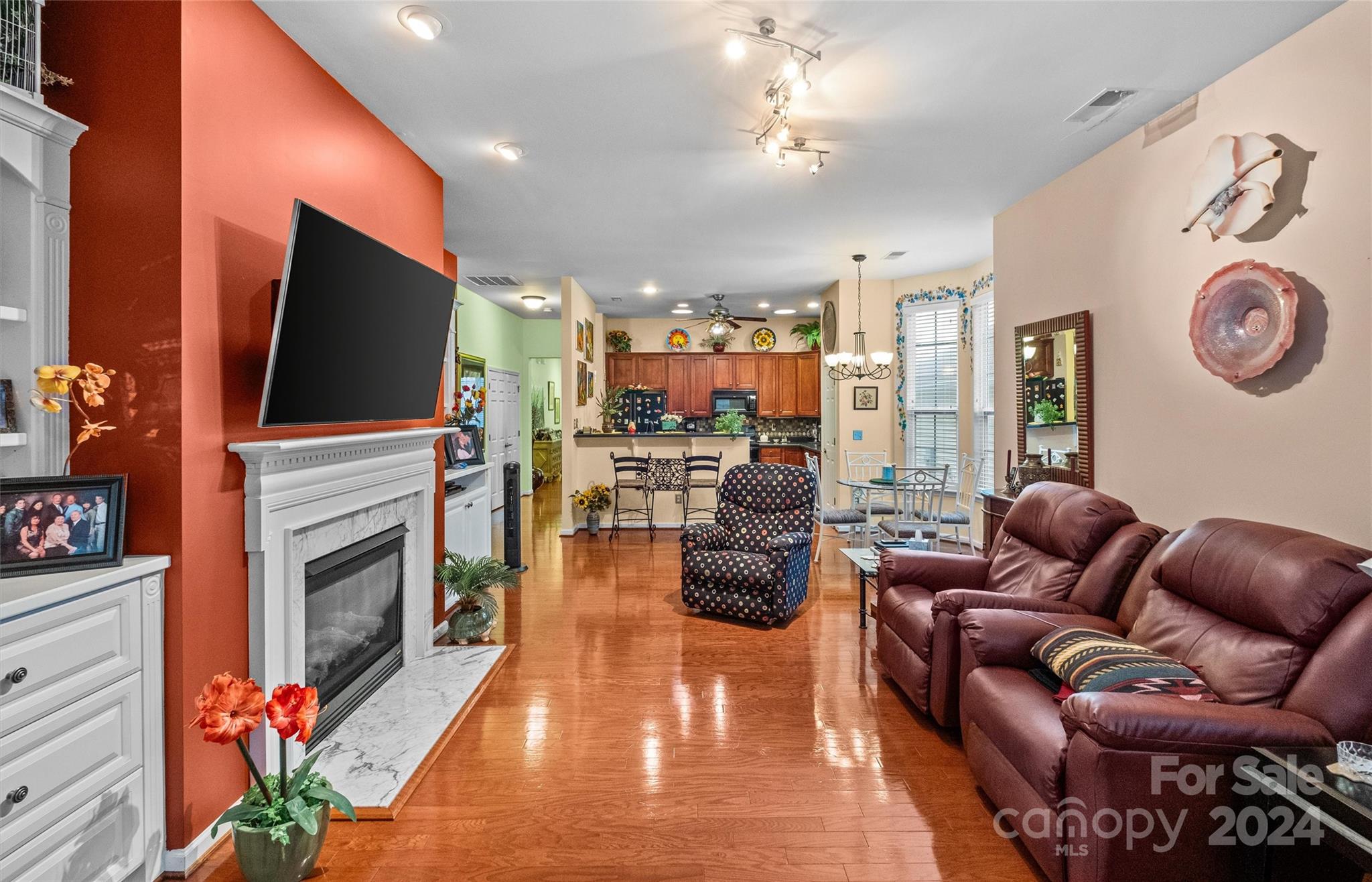 978 Platinum Drive Fort Mill, SC 29708 - Photo 29 of 48 a living room with fireplace furniture and a flat screen tv