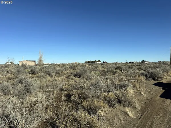 a view of a snow with a mountain in the background