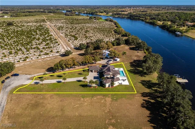 an aerial view of swimming pool