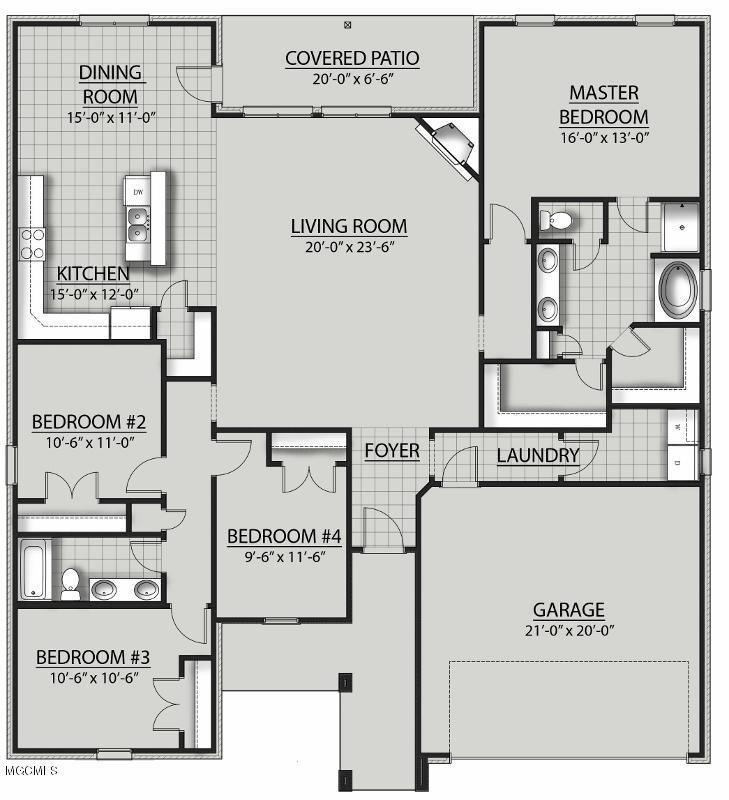 14450 North Swan Road Gulfport, MS 39503 - Photo 12 of 12 Camelia B III Floor Plan - Copy (729x800